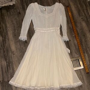 GUNNE SAX vintage boho / lace dress - 70s - 
Size 2/4  RARE